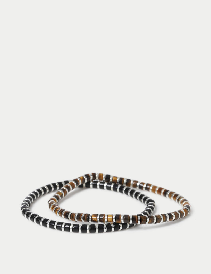 Natural stone stretch bracelet 2 pack, imported from the UK