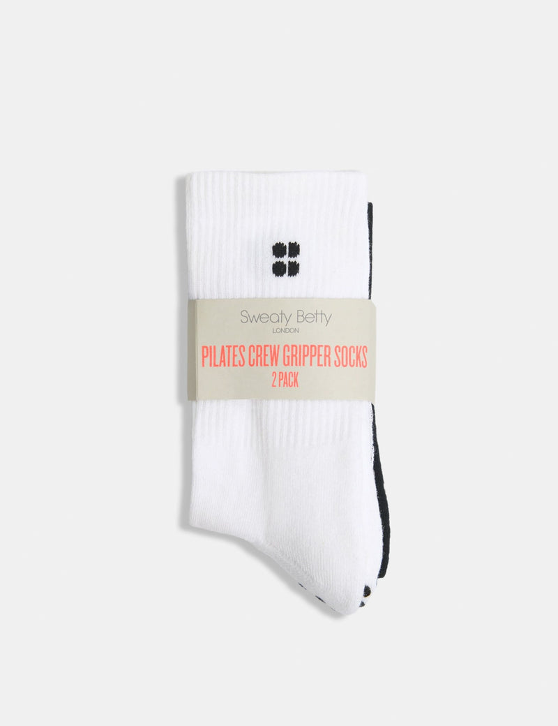 Sweaty Betty cotton-rich crew gripper socks 2 pack - British product