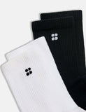 Sweaty Betty cotton-rich crew gripper socks 2 pack - British product