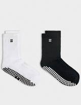 M&S Sweaty Betty 2 Pack Pilates Cotton Rich Crew Gripper Socks- Buy online at McGrocer