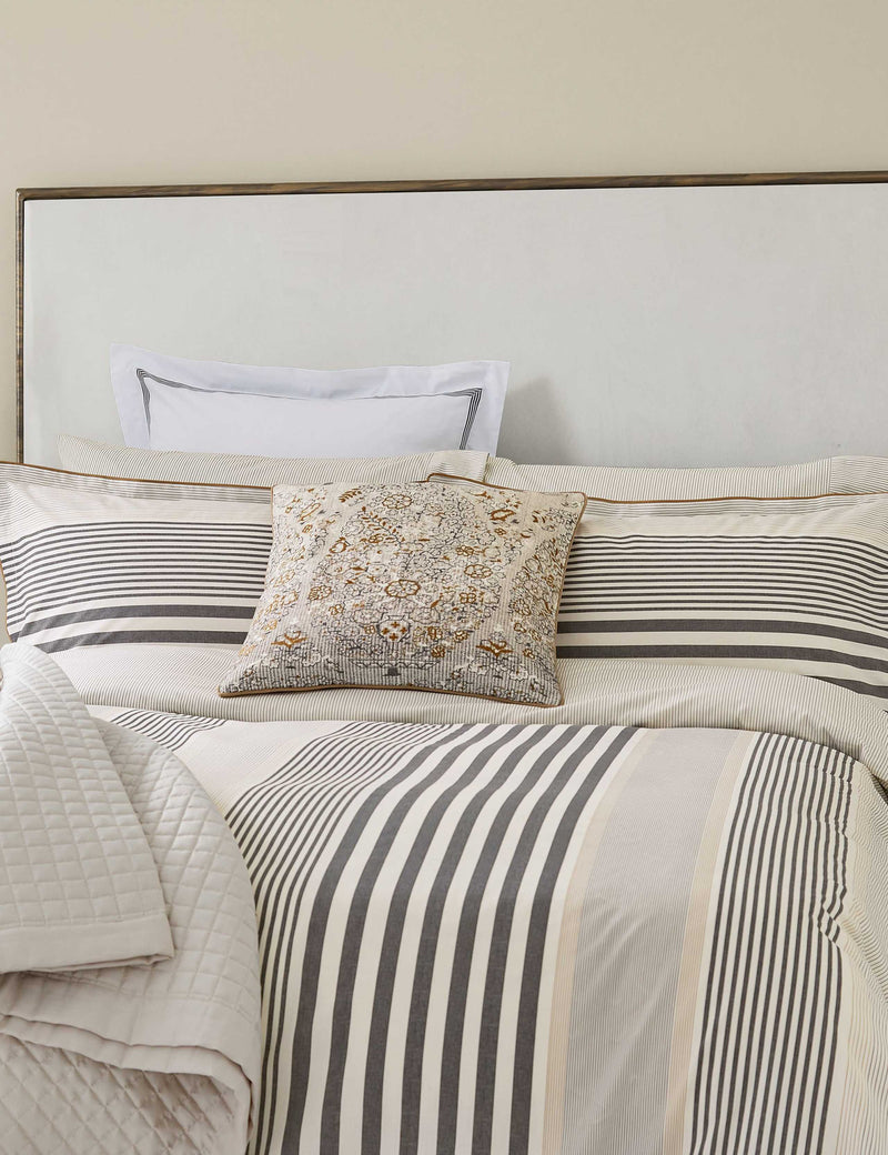 Bedeck of Belfast Alba striped pillowcases 2 pack (British brand)