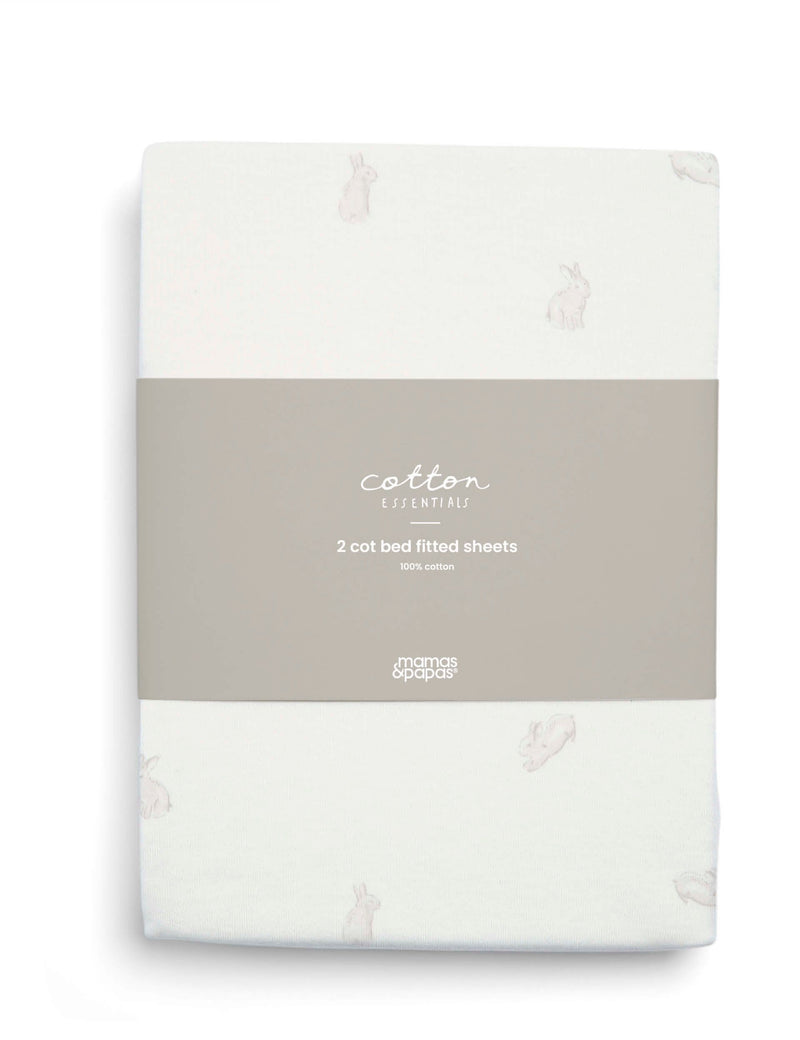 Mamas & Papas bunny fitted sheets for cot beds, imported from the UK
