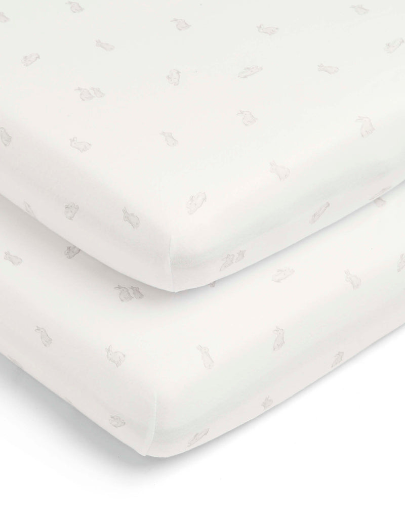Mamas & Papas bunny fitted sheets for cot beds, imported from the UK