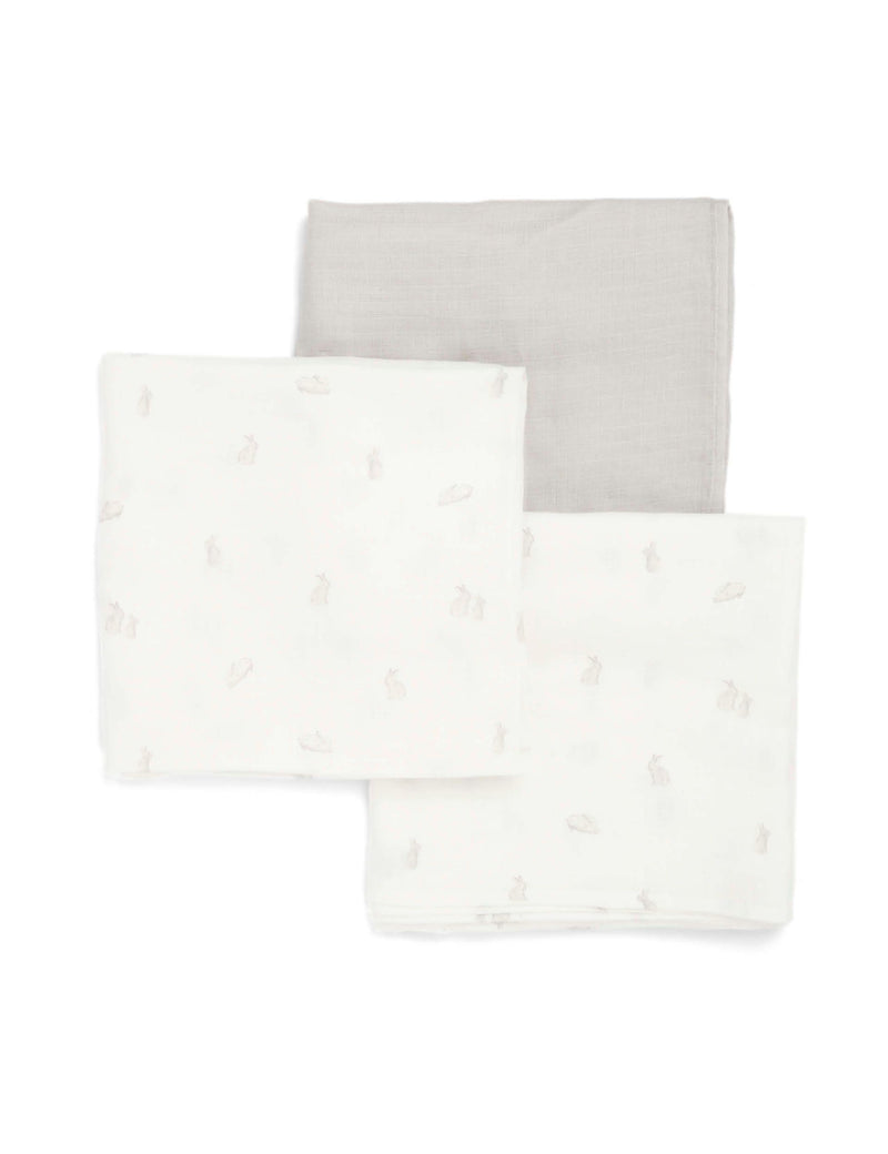 Mamas & Papas bunny print muslin squares 2 pack, UK version