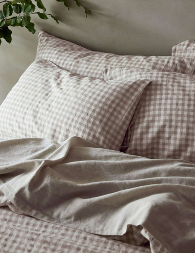 M&S Piglet In Bed 2 Pack Pure Linen Gingham Pillowcases- Buy online at McGrocer