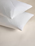 Quilted pillow protectors with quick-dry fabric, 2 pack (British brand)