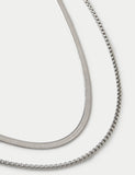 2 pack snake chain necklace stainless steel, UK version