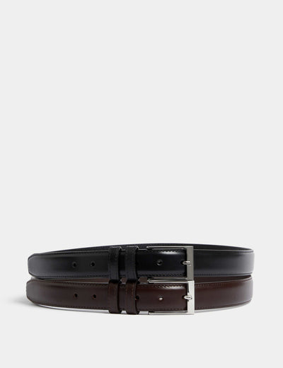 M&S 2 Pack Stitch Detail Belts- Buy online at McGrocer