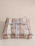 Striped outdoor seat pads 2-pack 43x43cm (British brand)