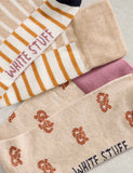 White Stuff cotton rich socks pretzel and stripe design - British product