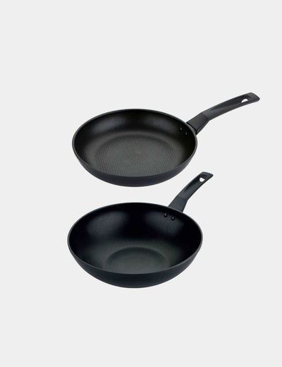 M&S Prestige 2 Piece Non-Stick Frying Pan & Wok Set- Buy online at McGrocer