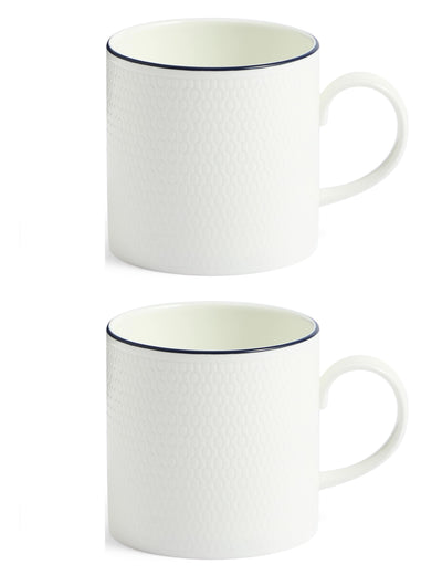 M&S Wedgwood Gio Blue Mug Set 2 Pack 293ml Fine Bone China Mugs- Buy online at McGrocer