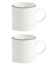 M&S Wedgwood Gio Blue Mug Set 2 Pack 293ml Fine Bone China Mugs- Buy online at McGrocer