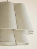 Scallop ceiling lamp shade two-tiered design 45cm - British product