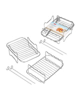 M&S Tala 2 Tier Stainless Steel Racks with 4 Skewers Air Fryer Accessories- Buy online at McGrocer
