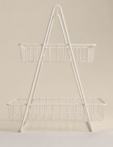 M&S 2 Tiered Wire Storage Basket for Kitchen- Buy online at McGrocer