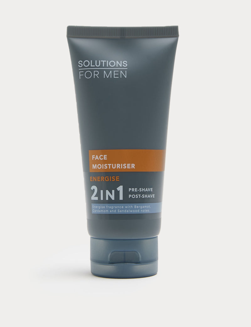 Solutions for Men 2-in-1 ENERGISE face moisturiser 100ml, imported from the UK