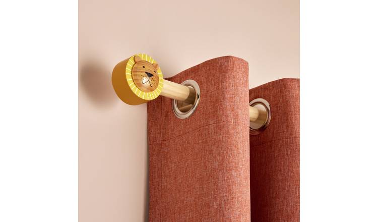 Habitat Kids Holz-Vorhangstange mit Löwenmotiv 120cm, UK-Version