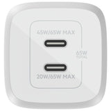 Belkin 65W GaN dual USB-C wall charger white (British brand)