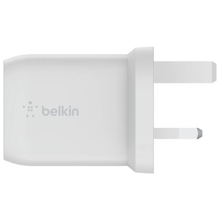 Belkin 65W GaN dual USB-C wall charger white (British brand)