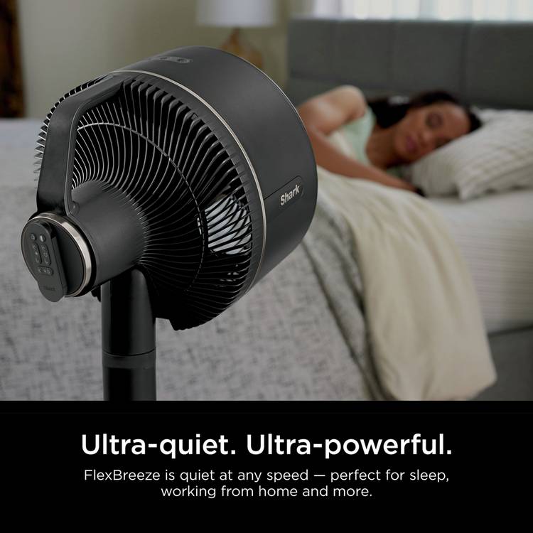 Shark FlexBreeze Pedestal Fan Black 13 inch, imported from the UK