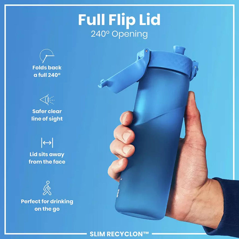 Ion8 Blue Transparent Water Bottle 500ml, UK version