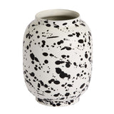 Habitat Faro Stamped Vase White Glazed 25.5cm, UK version