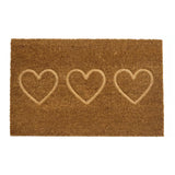 Sainsbury's Home hearts debossed coir doormat 40x60cm, UK version