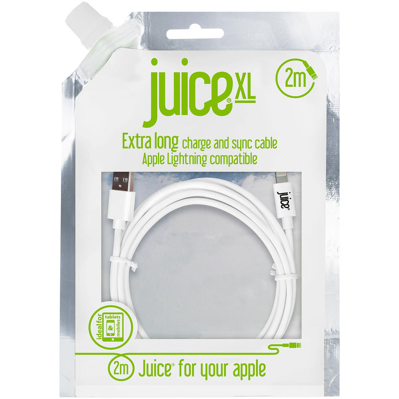 Juice Lightning Cable White 2 meter length for mobile, UK version