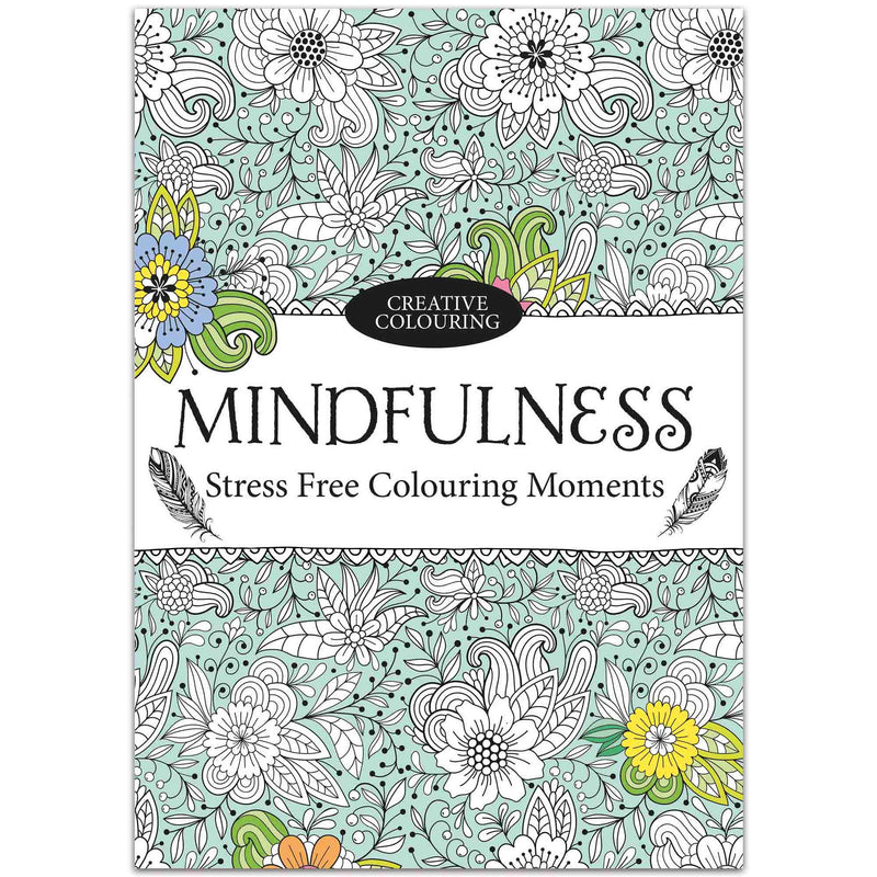Mindfulness colouring book with 64 pages of intricate patterns, imported from the UK