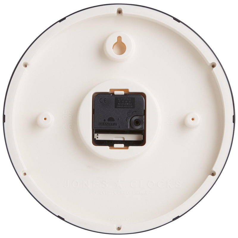 Jones wall clock grey 27cm, imported from the UK