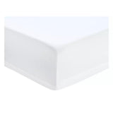 Sainsburys Habitat Cotton Rich Plain White Fitted Sheet Super King 200x180cm- Buy online at McGrocer