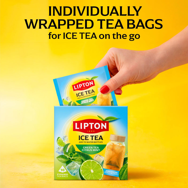 Lipton green tea citrus mint pyramid tea bags 10 pack - British product