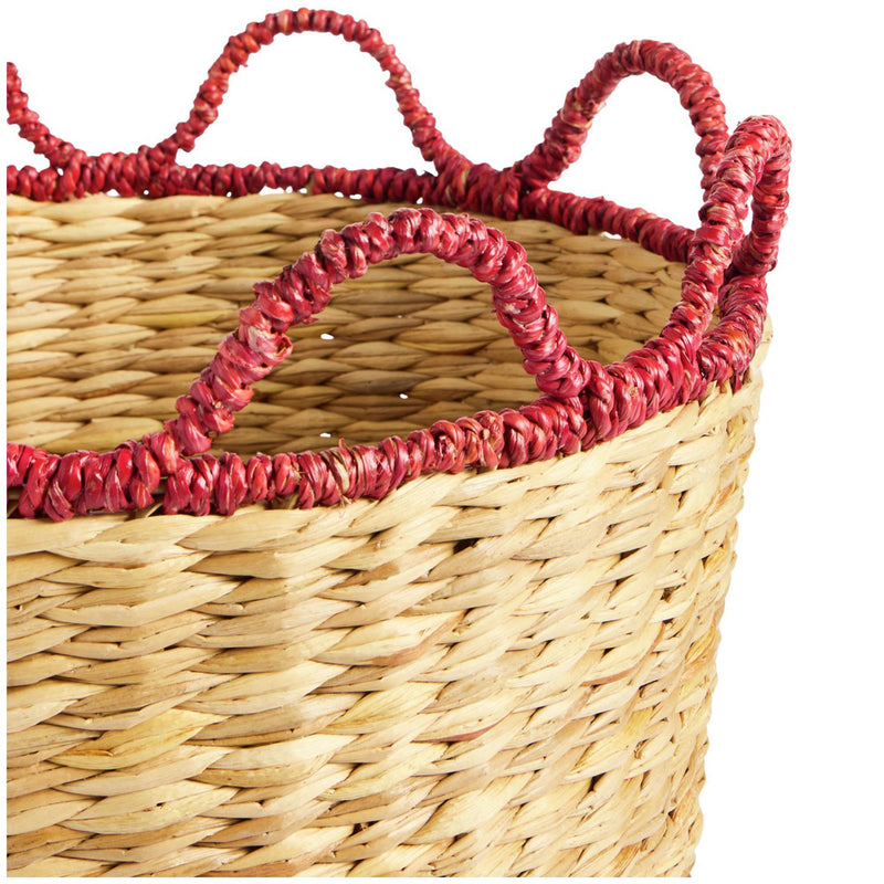 Habitat woven wiggle edge basket in red 22.5 litres (British brand)