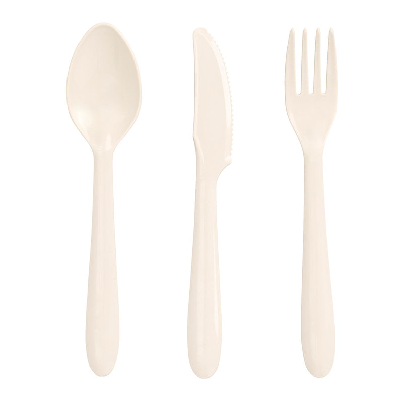 Sainsbury's reusable plastic cutlery set 24pc (British brand)