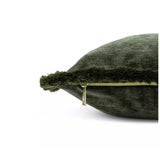 Habitat fringed chenille green cushion 43x43cm (British brand)