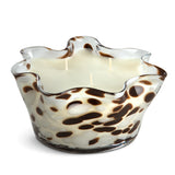 Sainsburys Habitat Confetti Glass Handkerchief Candle - White Suede & Amber, 880g- Buy online at McGrocer