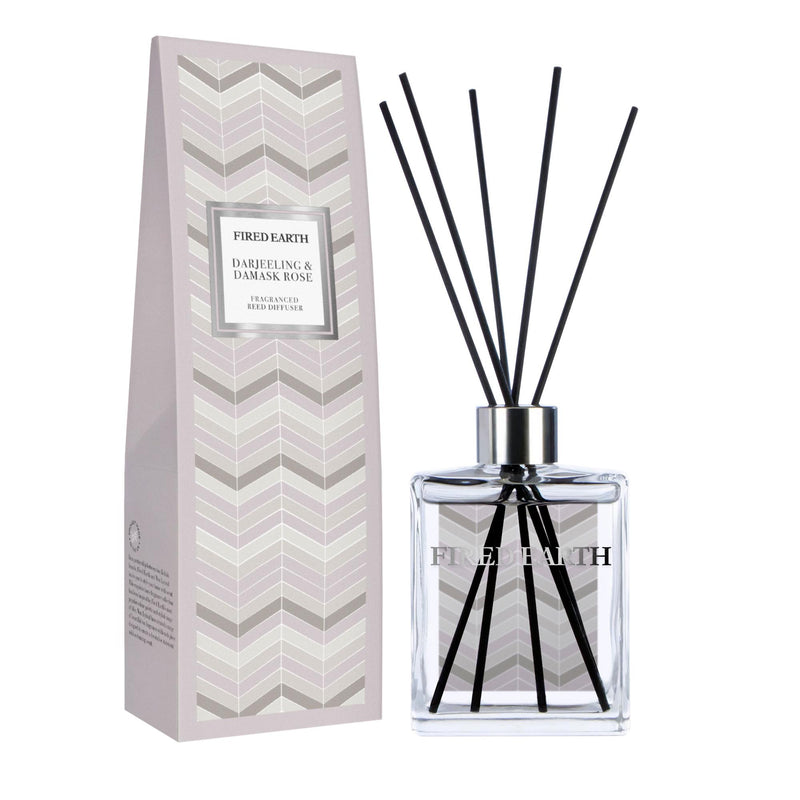 Wax Lyrical Fired Earth diffuser Darjeeling & Damask Rose 180ml, imported from the UK