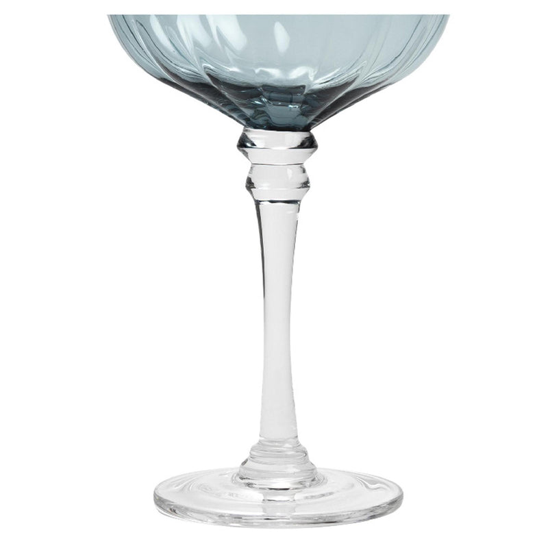 Habitat champagne coupe glass blue 200ml, UK version