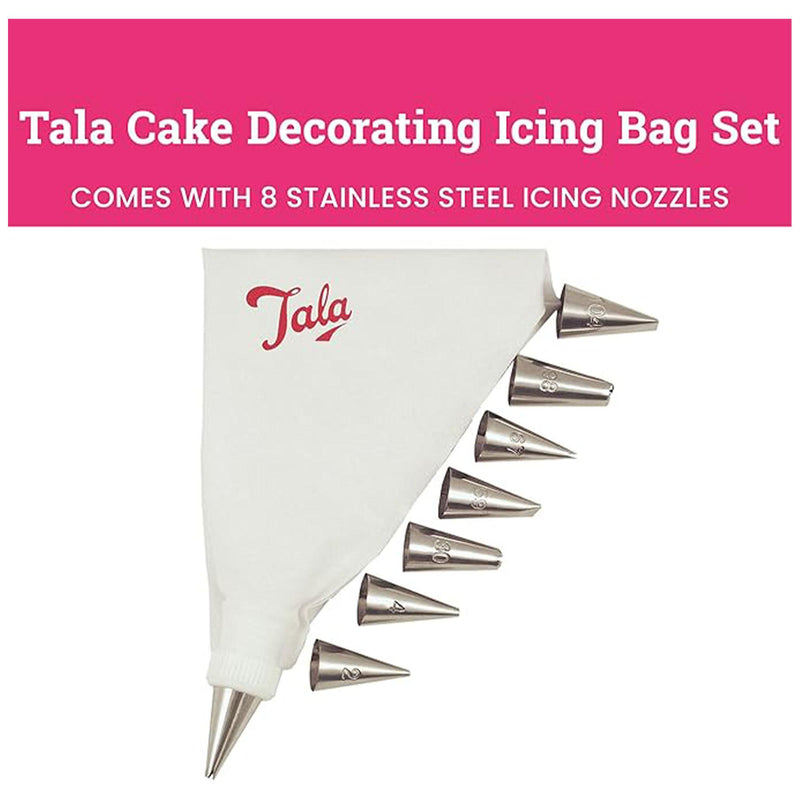 Tala Icing Bag Set Of 8 Nozzles (British brand)