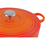 Habitat Cast Iron Casserole Dish Orange 5.3 Litre Large Capacity, UK version