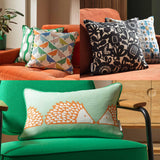 Sainsburys Hedgehog Printed Cushion with Cotton Cover and Green Piping, 50x30cm- Buy online at McGrocer