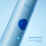 Ordo Sonic Edge Cobalt Breeze rechargeable toothbrush, imported from the UK