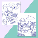 Colour Me Magnets Dinosaurs activity book (British brand)