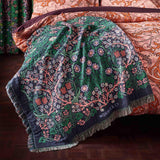 Habitat x Morris & Co Blackthorn throw green 125x150cm (British brand)