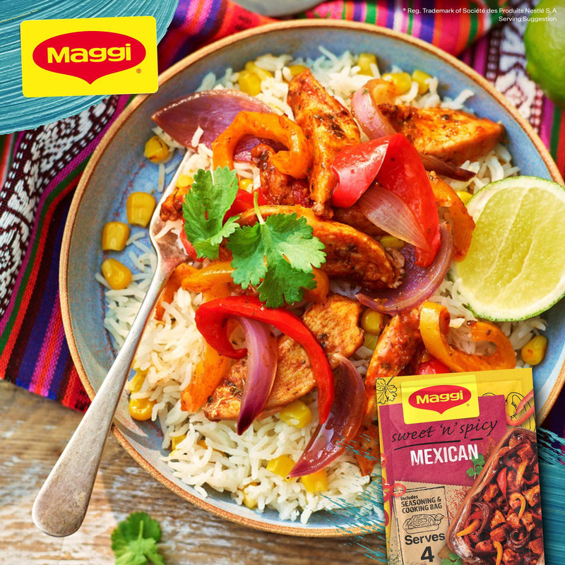Maggi sweet and spicy Mexican chicken recipe mix 38g, UK version
