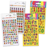 Number and letters sparkly stickers 19.5cm x 10cm, imported from the UK