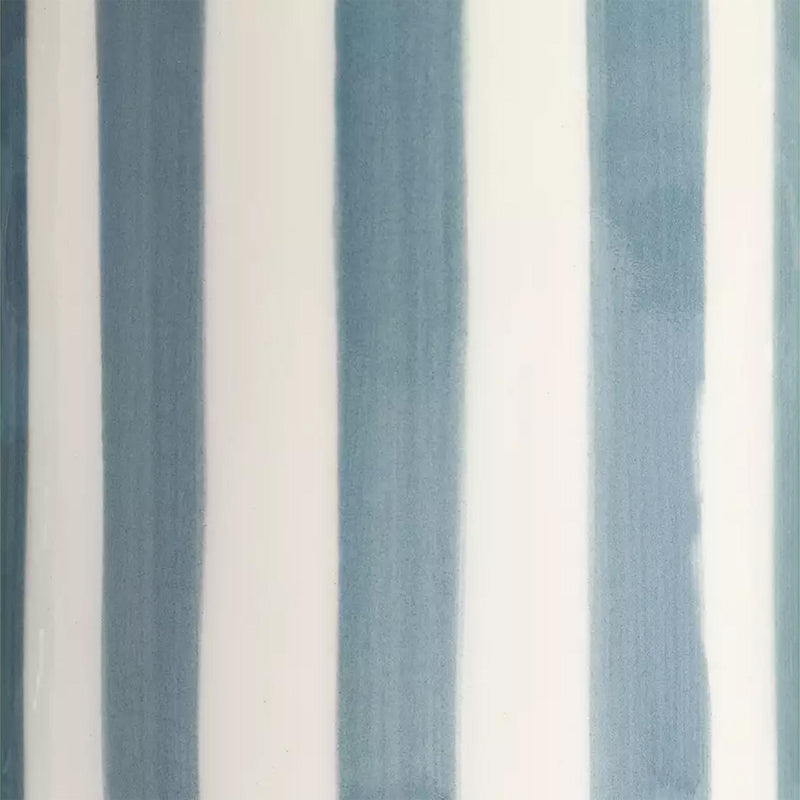 Habitat stripe ceramic vase with wavy handles H20cm - British product