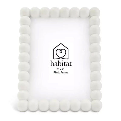 Sainsburys Habitat Bobble Picture Frame White 5x7 inch- Buy online at McGrocer