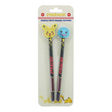 Pokémon set of 2 pencils with Pikachu and Squirtle erasers (British brand)